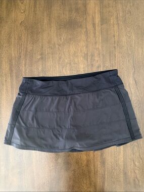 lululemon athletica Pace Rival Black Athletic Skort Mid Rise 10 See Pictures